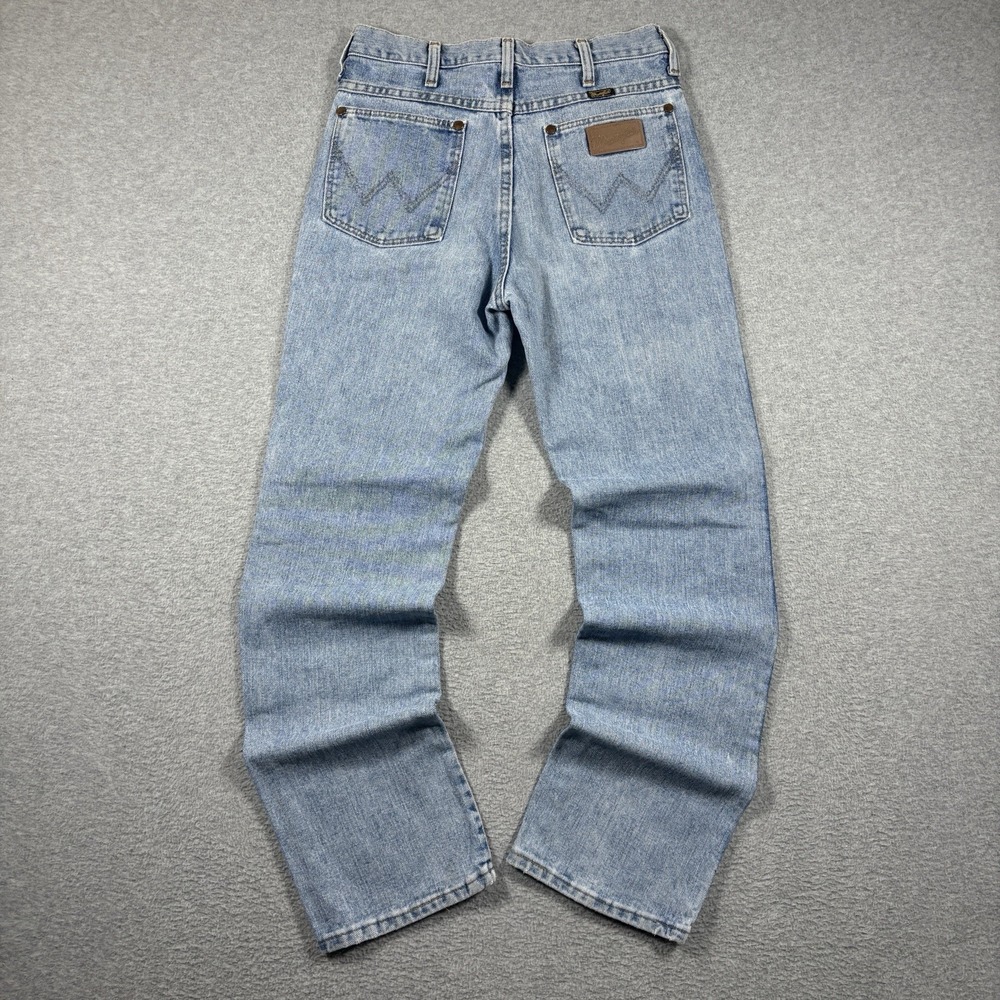 Vintage Wrangler 936 Cowboy Cut Slim Fit Jeans 29x31 Light Wash Western USA 90s